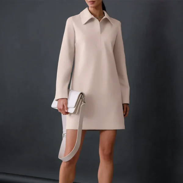 2025 High Quality Casual Dresses-Shirt Dress Long Sleeve Socialite Pencil Women's Dress Small MOQ - Image 2