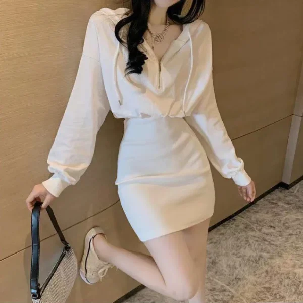 2025 Casual Dresses-Shirt Dress V Neck Long Sleeve Mini Dresses High Quality Women's Dress Small MOQ - Image 2