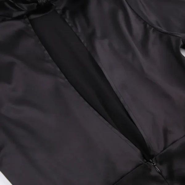 2025 High Quality Casual Dresses-Shirt Dress Open Back Bow Satin Mini Dress Women's Dress Small MOQ - Image 4