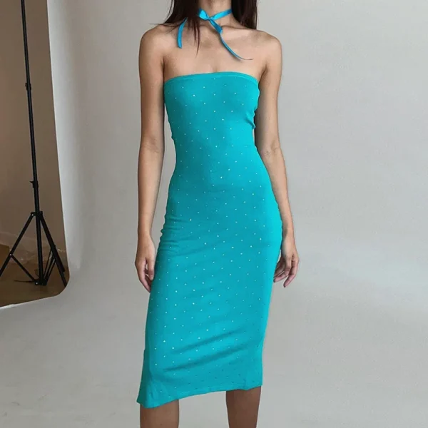 2025 Women Clothing Organic Cotton Fashion Trendy Ladies Summer Bodycon Dress Women 2025 Night Dresses for Woman Sexy - Image 2